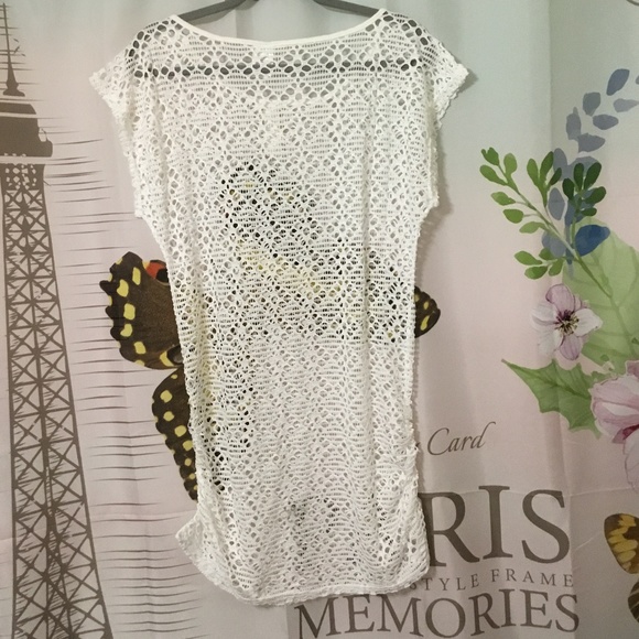 Alexa and Stella Open Knit Sleeveless Lightweight White, NWT Swim Suit Cover-Up - Picture 5 of 7